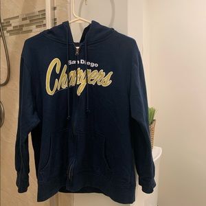 oversized chargers zip up jacket